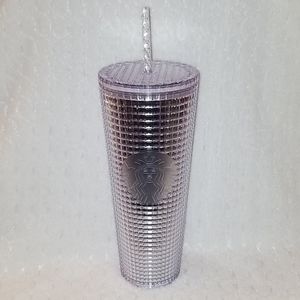Starbucks 2020 Holiday "Silver Grid" 24oz Tumbler